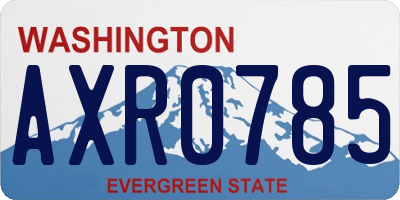 WA license plate AXR0785