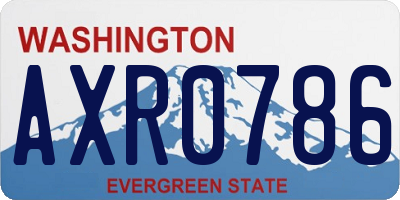 WA license plate AXR0786