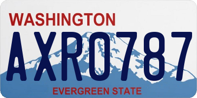 WA license plate AXR0787