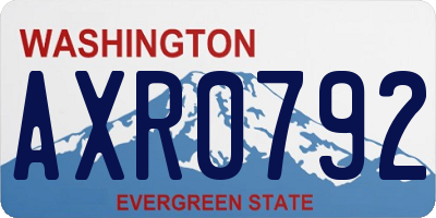 WA license plate AXR0792