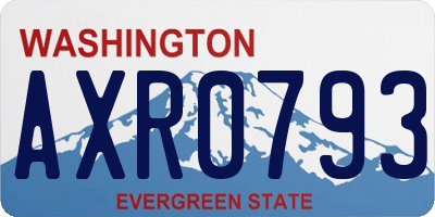 WA license plate AXR0793