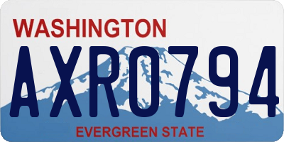 WA license plate AXR0794