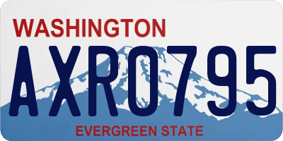 WA license plate AXR0795