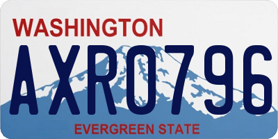 WA license plate AXR0796