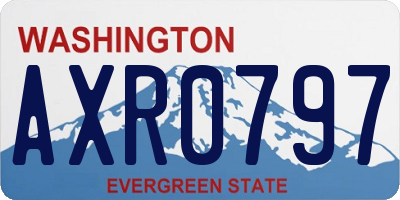 WA license plate AXR0797