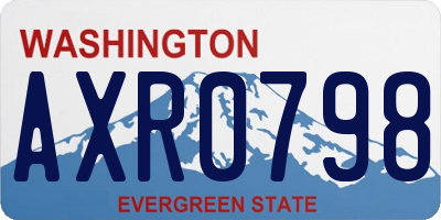 WA license plate AXR0798