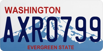 WA license plate AXR0799