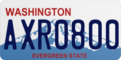 WA license plate AXR0800