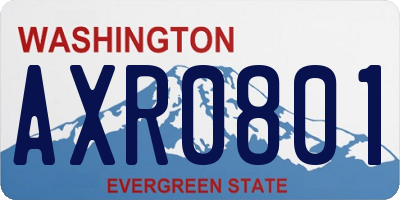 WA license plate AXR0801