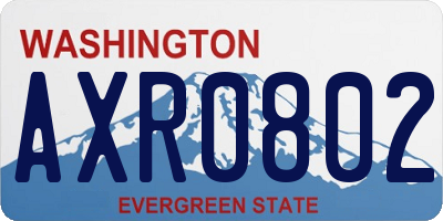 WA license plate AXR0802