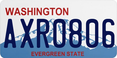 WA license plate AXR0806
