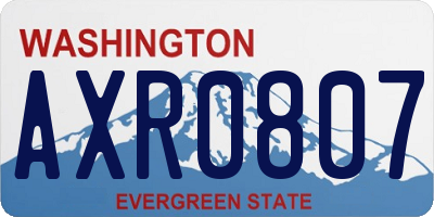 WA license plate AXR0807