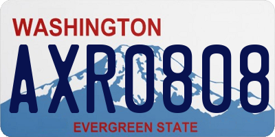 WA license plate AXR0808