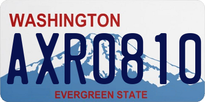 WA license plate AXR0810