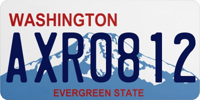 WA license plate AXR0812