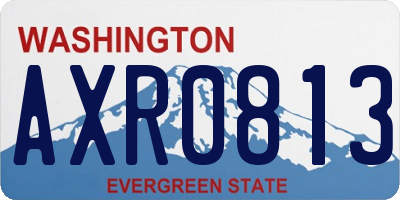 WA license plate AXR0813