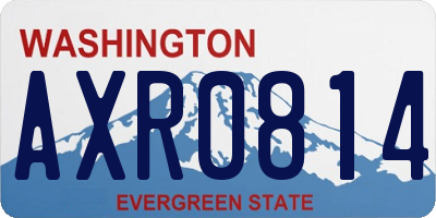 WA license plate AXR0814