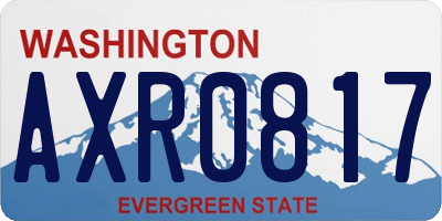 WA license plate AXR0817