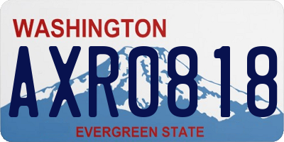 WA license plate AXR0818