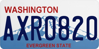 WA license plate AXR0820