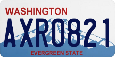 WA license plate AXR0821