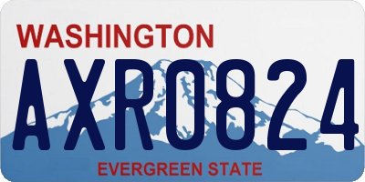 WA license plate AXR0824