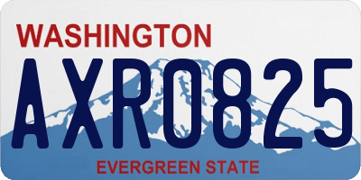 WA license plate AXR0825