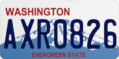 WA license plate AXR0826