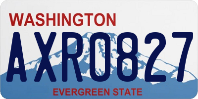 WA license plate AXR0827