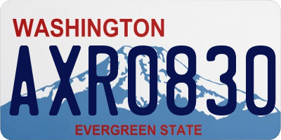 WA license plate AXR0830