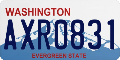 WA license plate AXR0831
