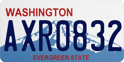 WA license plate AXR0832