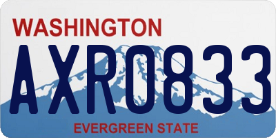 WA license plate AXR0833