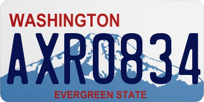 WA license plate AXR0834
