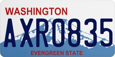 WA license plate AXR0835