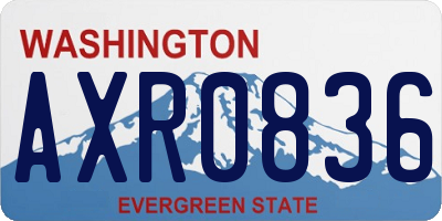 WA license plate AXR0836