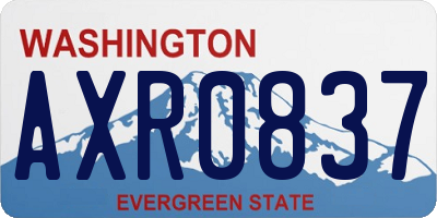 WA license plate AXR0837