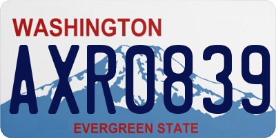 WA license plate AXR0839