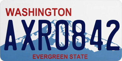 WA license plate AXR0842