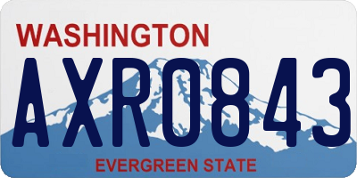 WA license plate AXR0843