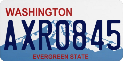 WA license plate AXR0845