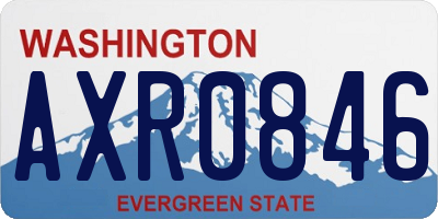 WA license plate AXR0846