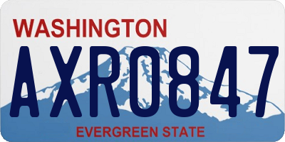 WA license plate AXR0847