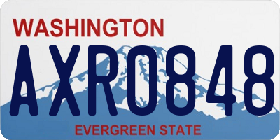 WA license plate AXR0848