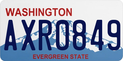 WA license plate AXR0849