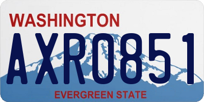 WA license plate AXR0851