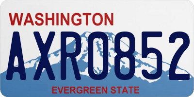 WA license plate AXR0852