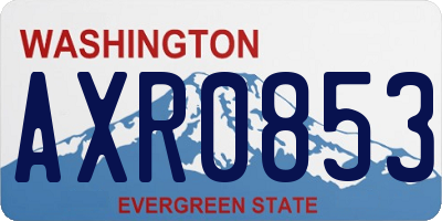 WA license plate AXR0853