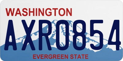 WA license plate AXR0854