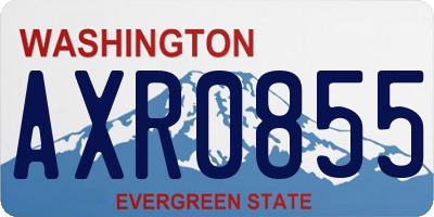 WA license plate AXR0855
